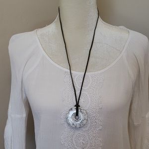 All natural stone pendant